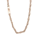 Collana da uomo in oro rosa a catena intrecciata con fibbia di sicurezza in acciaio inox - Oro Rosa (KN233284-KFC)