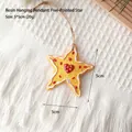 Stella in resina gialla con dettaglio cuore e cordino rustico per appendere - Ciondolo Pentagramma
