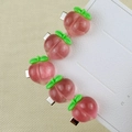 5-piece set of cute peach-shaped hair clips in pink resin for girls and kids - Peach / 5 Pieces (OPP Bag)
