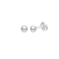 Minimalist S925 sterling silver round bead stud earrings with polished finish - 3.5-4mm / GPE104-P 3.5-4mm Silver Ball Studs / Silver
