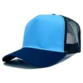 Himmelblaue und marineblaue Mesh-Trucker-Mütze für Sonnenschutz und Freizeitaktivitäten. - Verstellbar (56-58cm) / Himmelblau