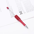 Sparkling red DIY beaded metal ballpoint pen featuring luxury red rhinestone crystals - Black Ink / Pearlescent Red