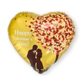 Palloncino a cuore in foglia d'oro per San Valentino con albero e silhouette di coppia - 18 Pollici Cuore Happy Valentine's Day B1253
