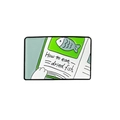 Leuke emaille speld van kattenpoot die het boek How to eat dried fish leest in groen - Hoe gedroogde vis te eten Boek