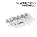 Zilveren gedraaide haarspeld met witte parels inclusief gewicht en afmetingen detail - Haarspeld met Parelgeweven Textuur / 8cm / Zilver