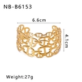 Specifiche dettagliate delle dimensioni per un bracciale a maglia dorata aperta - Stile Catena d'Ancora (NB-B6153)