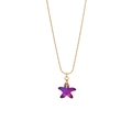 Collier doré avec un pendentif en cristal étoile violette et chaîne en métal fin - 7# Collier Étoile de Mer