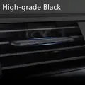 Premium black car vent air freshener clip with blue LED light effect and solid fragrance - Black Holder