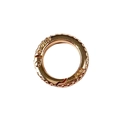 Rose gold round carabiner spring clasp connector with AU750 hallmark for jewelry making - KC Gold
