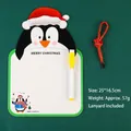 Christmas penguin memo board set with marker and lanyard for holiday gift - Christmas Penguin