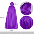 Cape violette à capuche en satin brillant pour costumes d'Halloween et cosplay - 80cm / Violet