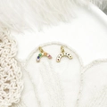 Dettagli di ciondoli arcobaleno placcati oro 18K con cristalli micro-pavé per gioielli fai da te - Arcobaleno
