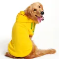 Bright yellow dog hoodie with green double stripes for Golden Retrievers or large pets - Big Dog Adidas Yellow / Xs (chest Circumference 27cm Recommended For Pets Weighing 1-2 Catties)