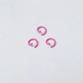 Three pink spiral open rings in painted metal finish for DIY jewelry crafting accessories - Rose Red