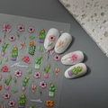 Autocollants 5D cactus et fleurs en relief pour une manucure créative faite maison - Style Fleur de Cactus (CO-489)