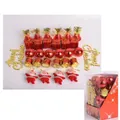 Dettagli del set da 32 pezzi di addobbi natalizi con palline rosse, campane e confezione - Set da 30 / Rosso