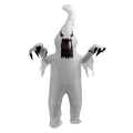 Funny inflatable ghost costume for adults with red eyes for Halloween party - White Ghost / One Size