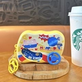 Creative mini car game console keychain with cute cartoon animal design for kids stress relief - Car Game Machine Pendant / Blue Pig