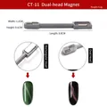 CT-11 dual-head magnetic nail tool for cat eye effect with rectangular and oval tips - CT-11 Double Head Strong Magnet