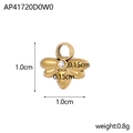 Detailansicht eines goldener Bienenanhänger mit Zirkonia-Inlay und genauen Maßen - Mini-Bienenanhänger mit Strass (AP41720D0W0)