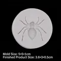 Weiße Silikonform Spinne für Ton und Fondant, Größe 5x5x1cm mit feiner Detailgravur - 2# Spinne / Grau