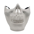Demi-masque de squelette tactique blanc os avec des sangles élastiques réglables - Blanc d'os