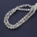 Macro detail of 6mm champagne AB faceted crystal glass beads for DIY jewelry making - 6mm (approx. 100pcs) / Crystal Yellow