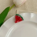 Watermelon fruit hair claw clip in vibrant red and green acetate finish for women - Watermelon