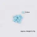 Perles en PVC bleu clair en forme d'étoile pour bijoux DIY et nail art 0,9cm - 0.9cm (1 Pièce) / Bleu clair