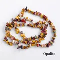 Natural Mookite Jasper irregular stone beads strand with polished colorful textures - Yellow Jasper (Circumference Approx. 80cm)