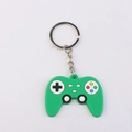 Portachiavi a forma di controller gioco in silicone verde con pulsanti colorati - Verde
