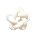 Minimalistisches weißes Knotenkissen in Sternform für nordisches Sofa-Dekor - Reinweiß