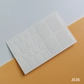 Sparkling white glitter toe nail stickers set with variant style J036 for pedicure - J036 White Glitter