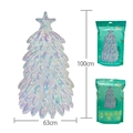 Ballon en aluminium de sapin de Noël irisé 100cm pour décoration de fête de fin d'année - Sapin de Noël Transparent Irisé