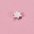 Polished silver stainless steel Star of David bead for DIY jewelry making accessories - Steel