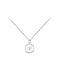S925 sterling silver liquid metal necklace featuring white enamel heart pendant - 925 Silver / White