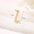 Polished 14K gold-plated letter L pendant charm with dimensions 12.85mm by 4.7mm - Gold - Letter L