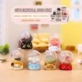 Set of 6 cute cat crystal ball figurines in diverse colors for desktop decoration - 1210-88 Crystal Cat Series Set of 6 / Full Box Set