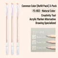 Set di 3 penne gel colore naturale per journaling con fusti traslucidi color carne - Confezione da 3 Colore Singolo Naturale