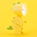 Mini magnetic LED dinosaur night light in yellow finish for desk decoration - Dinosaur Mini Night Light (LD17) / Yellow