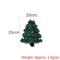 Miniature green resin Christmas tree accessory with yellow star, 20x25mm size - Christmas Tree