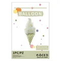 Ballon glace en aluminium à rayures vertes pour décoration fête anniversaire 95x42cm - Glace Mate