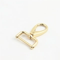 Polished gold lobster swivel clasp with removable screw bar for handbags and straps - Inner Diameter 2.5cm / Light gold