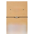 Set di due braccialetti intrecciati neri con ciondoli a cactus argento su carta kraft - Cactus (ZJ13929) / Set di 2
