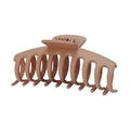 Matte large bone-shaped hair claw clip in warm coffee tone for elegant hair styling - 11cm / Matte Light Coffee