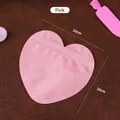 Pink heart shaped macaron jewelry packaging bag with zip lock seal 10x10cm size - 10*10CM / Pink