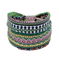 Bohemian mandala flower elastic wide headband with colorful ethnic fabric pattern - US 14