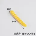 Realistic 8cm yellow PVC crinkle cut french fry prop model for creative food display - Potato Strip - No Buckle
