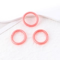 Set da tre elastici per capelli rosa corallo senza cuciture con finitura perlata - Elastici per capelli ad alta elasticità rosa perla (50011 (Anello))
