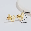 Pendientes de ardilla minimalistas de acero inoxidable dorado de alta calidad - Dorado